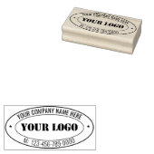 Custom Uw Bedrijf Logo Tekst Ovaal Rubber Stamp Rubberstempel (Gestempeld)