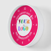 Custom Uw Bedrijf Logo Tekstklok - Kies Kleur (Hoek)