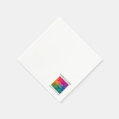Custom Uw Bedrijf Logo White Standaard Cocktail Servet (Hoek)