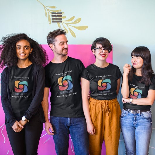 Custom Uw bedrijf toevoegen Logo Bedrijf Zwart T-shirt