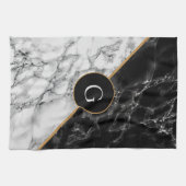 Custom uw brief keukenhanddoek marmeren ontwerp (Horizontaal)