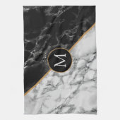 Custom uw brief keukenhanddoek marmeren ontwerp (Verticaal)