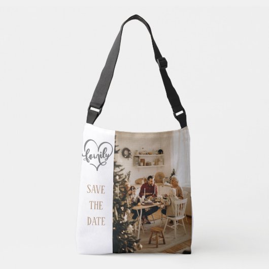 Custom Uw Eigen Foto Dubbelzijdige Trendy Canvas t Crossbody Tas (Voorkant)
