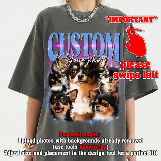 CUSTOM UW Eigen Huisdier 90s bootleg  T-shirt
