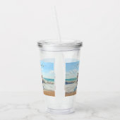 Custom Uw Familie Foto Acryl Tumbler met Tekst Acryl Drinkbeker (Links)