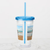 Custom Uw Familie Foto Acryl Tumbler met Tekst Acryl Drinkbeker (Rechts)