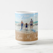 Custom Uw Familie Foto Koffie Mok met Tekst (Center)