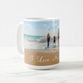 Custom Uw Familie Foto Koffie Mok met Tekst (Voorkant links)