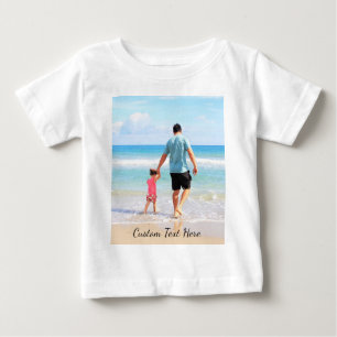 Custom Uw Foto Baby T-Shirt Gift met Tekst