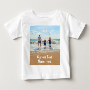 Custom Uw Foto Baby T-Shirt met Tekst