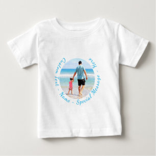 Custom Uw Foto Baby T-Shirt met Textr Naam