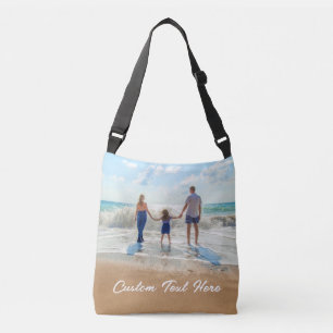 Custom Uw Foto Crossbody Tas met Tekst