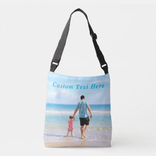 Custom Uw Foto Crossbody Tas met Tekst