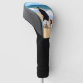 Custom Uw Foto Golf Hoofd Hoesje Gift met Tekst Golfheadcover (Schuin)