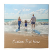 Custom Uw Foto Keramische Tegel Gift met Tekst Tegeltje (Voorkant)