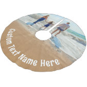 Custom Uw Foto Kerstboom Rok met Tekst (Gekanteld)