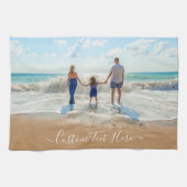 Custom Uw Foto Keukenhanddoek met Tekst (Horizontaal)