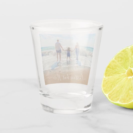 Custom Uw Foto Shot Glas Gift met Tekst (Achterkant)