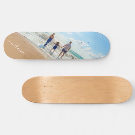 Custom Uw Foto Skateboard Gift met Naam (Horizontaal)