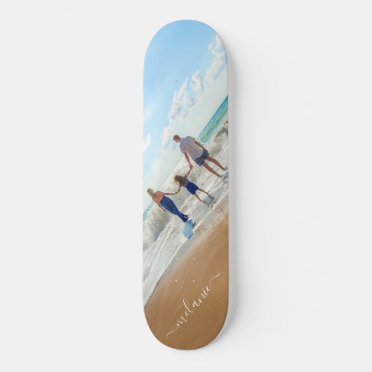 Custom Uw Foto Skateboard Gift met Naam (Voorkant)
