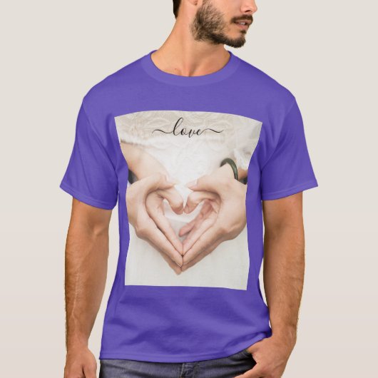 Custom Uw Foto T-Shirt Gift met Liefde Tekst (Voorkant)