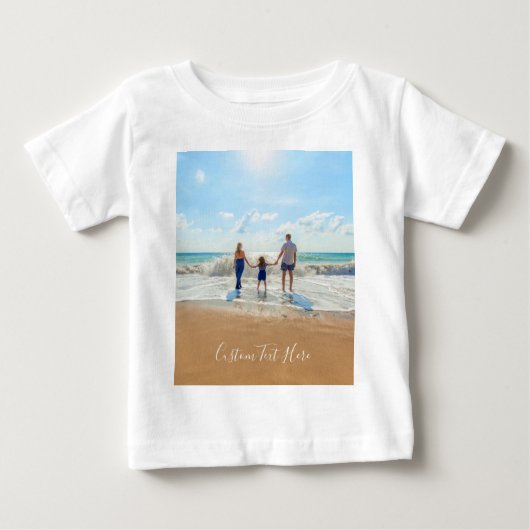 Custom Uw Foto T-Shirt Gift met Tekst (Voorkant)