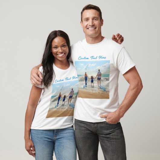 Custom Uw Foto T-Shirt Gift met Tekst Naam (Unisex)