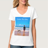 Custom Uw Foto T-Shirt met Tekst (Voorkant)