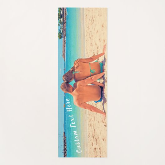 Custom Uw Foto Yoga Mat Gift met Tekst (Voorkant)
