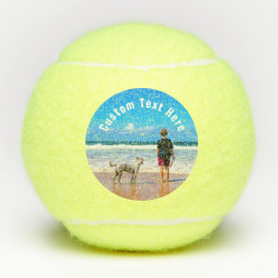 Custom Uw Huisdier Foto Hond Tennisballen met Teks