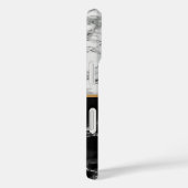 Custom Uw Letter Zwart Wit Marmer iPhone Hoesjes (Achterkant / Rechts)