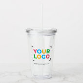 Custom Uw Logo Hier Drinkware Acryl Drinkbeker (Voorkant)