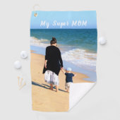 Custom Uw Mam Foto Golf Handdoek Gift met Tekst (Insitu)