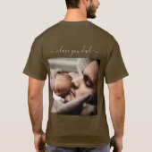 Custom Uw Papa Foto T-Shirt Gift met Tekst (Achterkant)