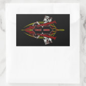 Custom V8 Pinstripe ontwerp noodlijdend Rechthoekige Sticker (Tas)