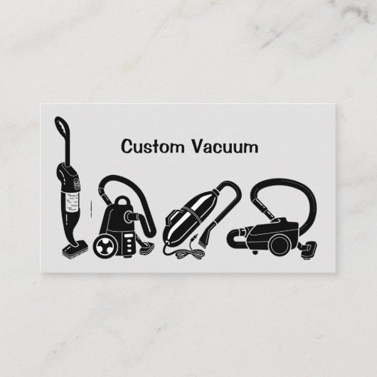 Custom Vacuum Repair Verkoop Onderhoud Bedrijfswag Visitekaartje (Achterkant)