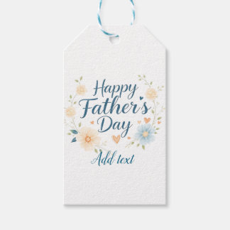 Custom Vaderdag Gift Label met Quote - Elegant Cadeaulabel