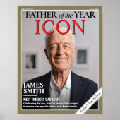 Custom Vaderdag Magazine Hoesje, cadeau voor papa Poster (Voorkant)