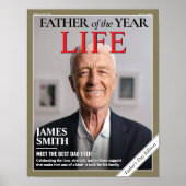 Custom Vaderdag Magazine Hoesje, cadeau voor papa Poster (Voorkant)