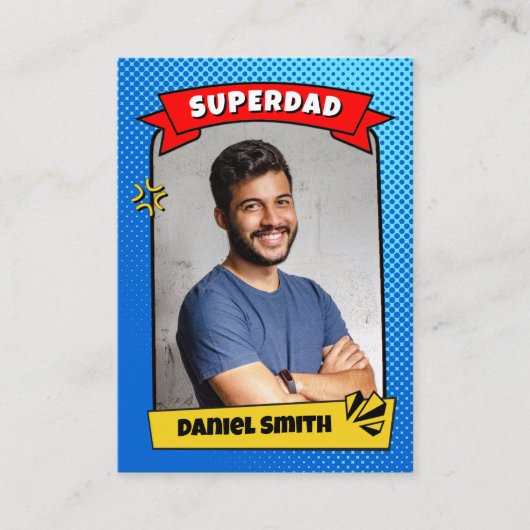 Custom Vaders Day Trading Kaart Fun Superdad Comic Contactkaartje (Voorkant)