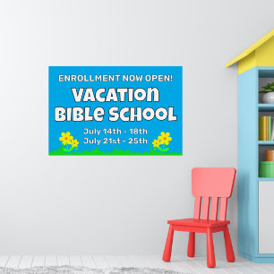 Custom Vakantie Bijbel School Bloemen Poster