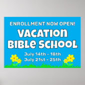 Custom Vakantie Bijbel School Bloemen Poster (Voorkant)