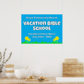 Custom Vakantie Bijbel School Bloemen Poster (Keuken)