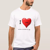Custom Valentijn Love You T-Shirt (Voorkant)