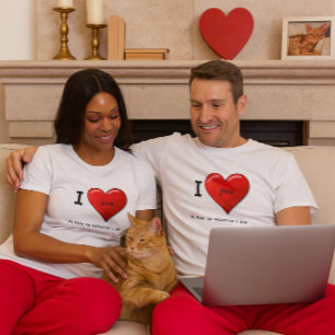 Custom Valentijn Love You T-Shirt