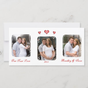 Custom Valentijnsdag Love Photo Card Feestdagenkaart