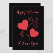 Custom Valentijns's Kaart minimalistisch modern ch (Voorkant / Achterkant)