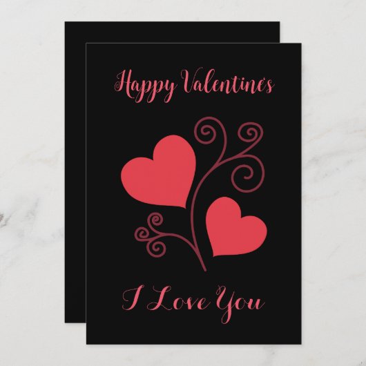 Custom Valentijns's Kaart minimalistisch modern ch (Voorkant / Achterkant)