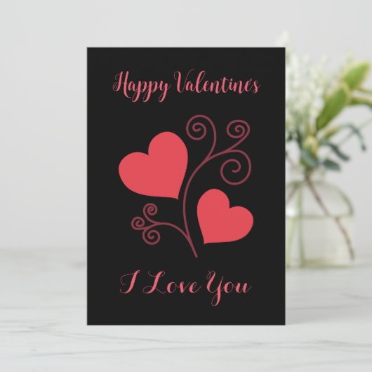 Custom Valentijns's Kaart minimalistisch modern ch (Staand voorkant)