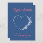 Custom Valentijns's Kaart minimalistisch modern ch (Voorkant / Achterkant)